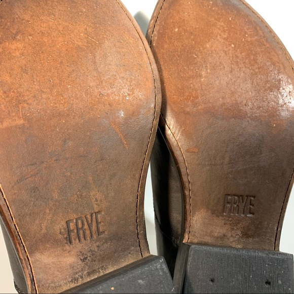 Frye • Billy Leather Ankle Bootie in Smoke Brown 8 - Picture 7 of 11